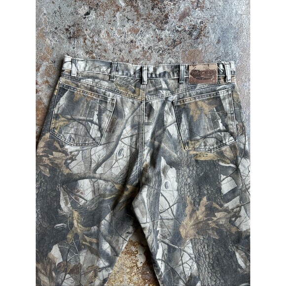 Vtg Wrangler Pro Grear Brush Guard Realtree Canvas Camo Hunting Jeans Men 38x32 - Picture 6 of 8